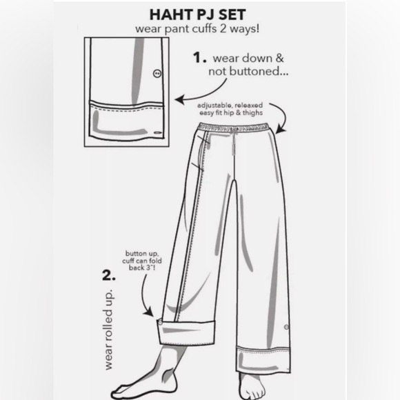 We are HAH Satin PJ Set NWT, in Flock 2gether Noir Black & Red Floral Size XXL - Picture 9 of 11